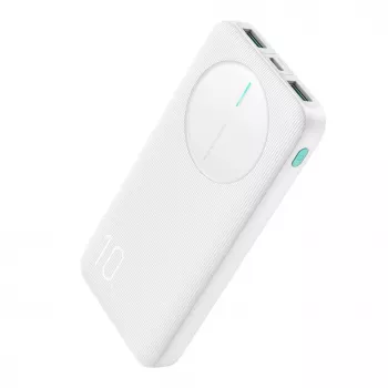 Joyroom JR-PBF12 Power Bank 10000mAh 2.4A Dual USB-A USB-C bianco