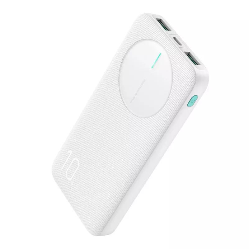 Joyroom JR-PBF12 Power Bank 10000mAh 2.4A Dual USB-A USB-C bianco