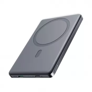 Joyroom JR-PBM08 5000mAh 20W Power bank wireless magnetico ultra-sottile - grigio
