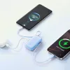 Joyroom JR-PR2L 10000mAh 35W Powerbank con display digitale, cavi USB-C e Lightning estraibili integrati (0,7m), blu