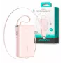 Joyroom JR-PR2L Power Bank 10000 mAh 35W con display digitale, cavo lanyard 2x Type-C integrato estraibile (0,7 m) rosa