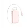 Joyroom JR-PR2L Powerbank 10000 mAh 35W con display digitale, cavi USB-C e Lightning estraibili (0,7 m) rosa