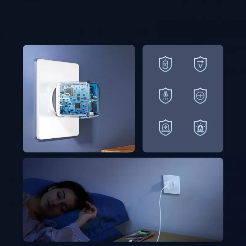 JOYROOM JR-TCF20 alimentatore USB-C 20W con cavo USB-C su USB-C (1 m)