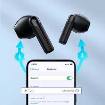 JOYROOM JR-TL11 Auricolari True Wireless con ENC, protezione acqua IPX4, Bluetooth 5.3, controllo touch, Nero