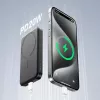 JOYROOM JR-W020 Mini Power Bank 5000mAh 20W USB-A USB-C Ricarica Wireless - Nero + Cavo USB-C