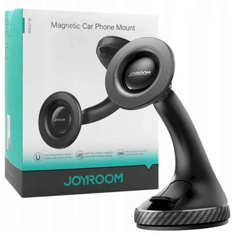 JOYROOM JR-ZS406-BLK supporto magnetico per parabrezza auto, rotazione 360°, nero