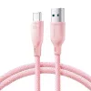 Joyroom serie Multi-Color cavo USB-A a USB-C per ricarica rapida e dati, 100W, 1m, rosa (S-A34)