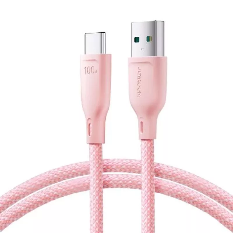 Joyroom serie Multi-Color cavo USB-A a USB-C per ricarica rapida e dati, 100W, 1m, rosa (S-A34)