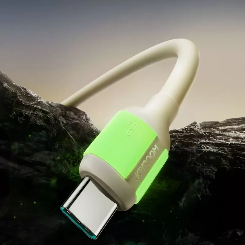 JOYROOM S-A53 cavo USB-A a USB-C con punta fluorescente 1,2 m beige