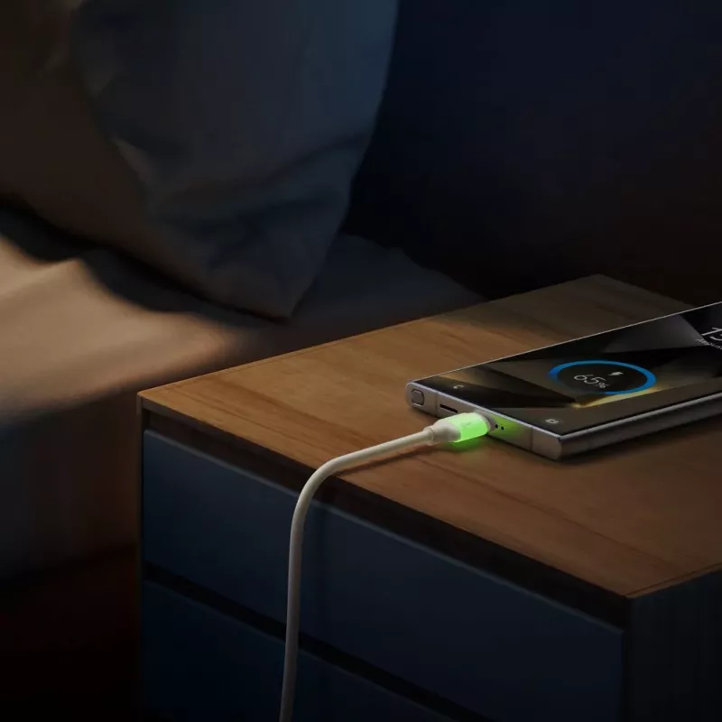 JOYROOM S-A53 cavo USB-A a USB-C con punta fluorescente 1,2 m beige