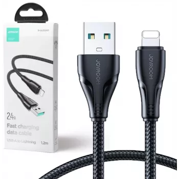 JOYROOM S-UL012A11 cavo intrecciato USB-A a Lightning 1,2 m nero