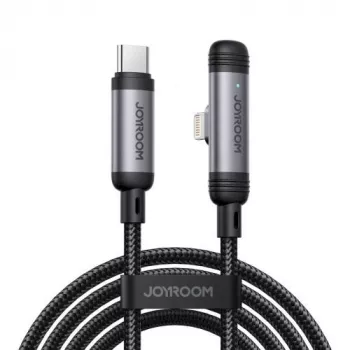 JOYROOM cavo Type-C su Lightning serie EnjoyX 90° A56, 30W, 480Mbps, 1,2m, nero (S-A56)