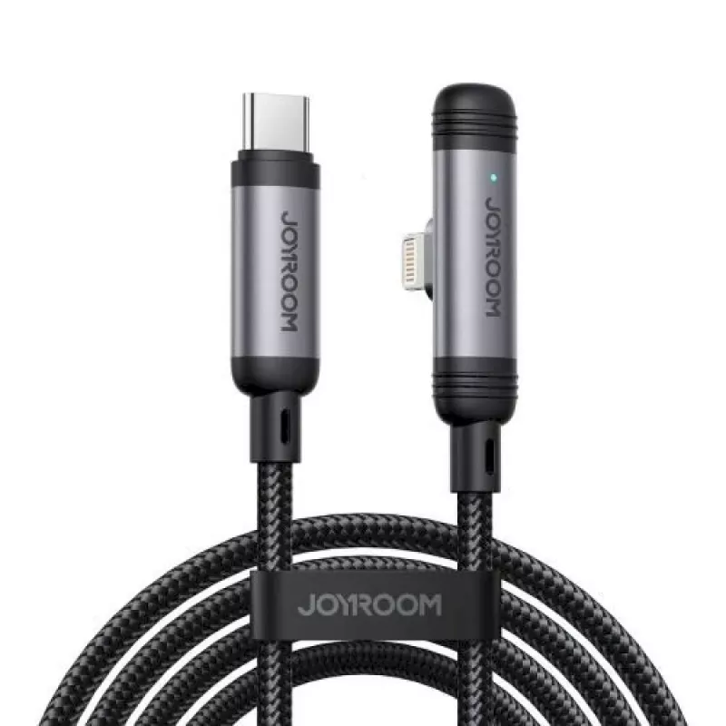 JOYROOM cavo Type-C su Lightning serie EnjoyX 90° A56, 30W, 480Mbps, 1,2m, nero (S-A56)
