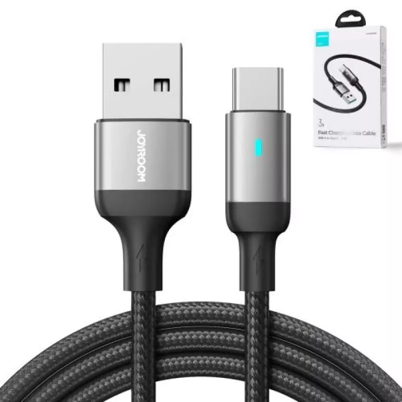 JOYROOM cavo dati USB-A a USB-C, 3A, 1,2m, nero (S-UC027A10)