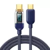 Joyroom Cavo dati USB-C a USB-C 100W, 1,2m con display digitale blu (S-CC100A4)