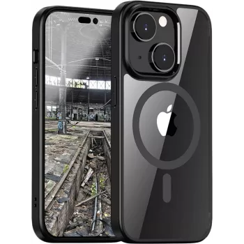 JT Berlin BackCase Pankow custodia ibrida MagSafe per Apple iPhone 13 - nero/trasparente 10923