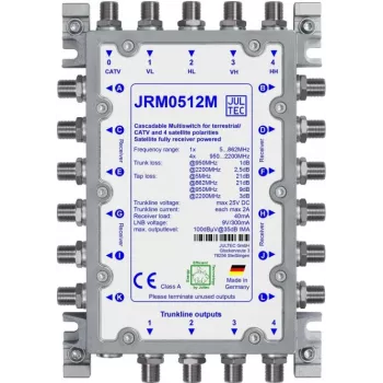 JULTEC JRM0512M multiswitch SAT/IF a 12 vie con ingresso terrestre