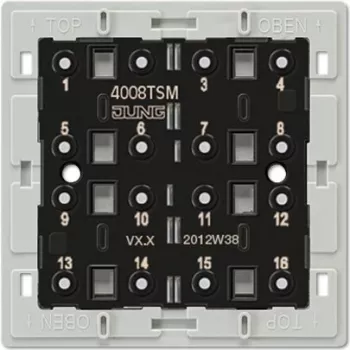 Jung 4008 TSM modulo pulsante, 1 polo, 250 V AC, 10 A, morsetti a vite, da incasso, bianco
