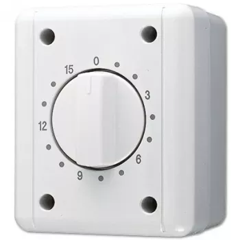 JUNG 8012W inserto temporizzatore meccanico a rotazione, 120 min, 16A, 250V, bianco