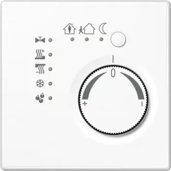 JUNG KNX termostato ambiente continuo con accoppiatore bus integrato, design LS, bianco alpino LS2178WW