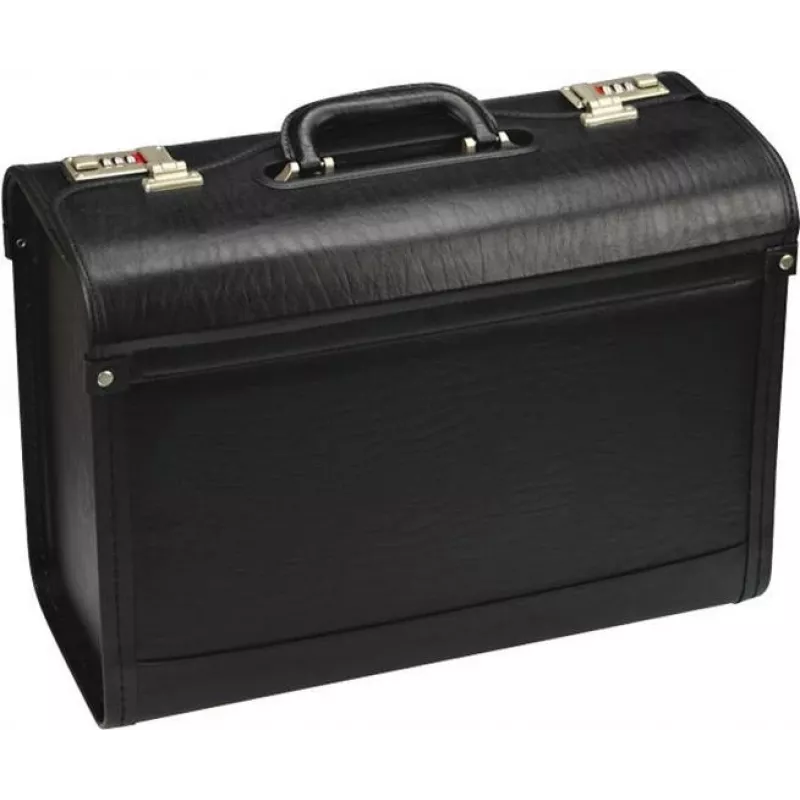 Trolley portadocumenti Alassio JÜSCHA in similpelle nero 28L laptop 15,6 pollici 45028