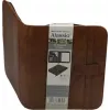 JÜSCHA Alassio VITERBO cartella portadocumenti con zip, similpelle, marrone, A4, 2 passanti per penne, 4 tasche per carte, 2 tasche per documenti, scomparto calcolatrice, scomparto blocco notes, resistente agli schizzi (30053)