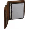JÜSCHA Alassio VITERBO cartella portadocumenti con zip, similpelle, marrone, A4, 2 passanti per penne, 4 tasche per carte, 2 tasche per documenti, scomparto calcolatrice, scomparto blocco notes, resistente agli schizzi (30053)