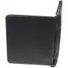 JÜSCHA RIMINI cartella portadocumenti con zip A4 in similpelle nera con scomparto per blocco note, tasche per biglietti, passante per penna, tasca per smartphone