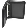 JÜSCHA RIMINI cartella portadocumenti con zip A4 in similpelle nera con scomparto per blocco note, tasche per biglietti, passante per penna, tasca per smartphone