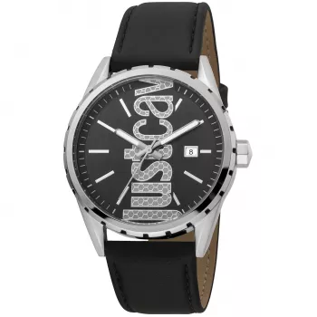 JUST CAVALLI MAN JC1G082L0085 Orologio analogico al quarzo 42 mm quadrante blu cinturino in pelle blu