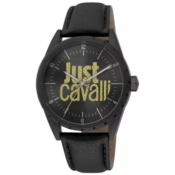 JUST CAVALLI Uomo JC1G207L0035 Orologio 42mm Quadrante Blu Cinturino in Pelle