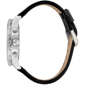 JUST CAVALLI MAN JC1G214L0015 46mm orologio analogico al quarzo quadrante nero cinturino in pelle nero