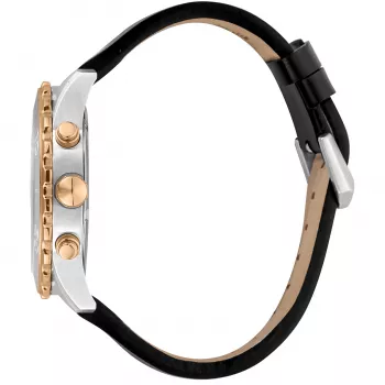 JUST CAVALLI UOMO JC1G214L0025 42mm Quarzo Orologio analogico Quadrante nero Cinturino in pelle