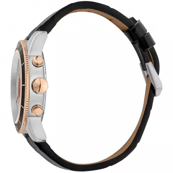 JUST CAVALLI MAN JC1G215L0035 42mm Orologio analogico al quarzo quadrante nero cinturino in pelle nero