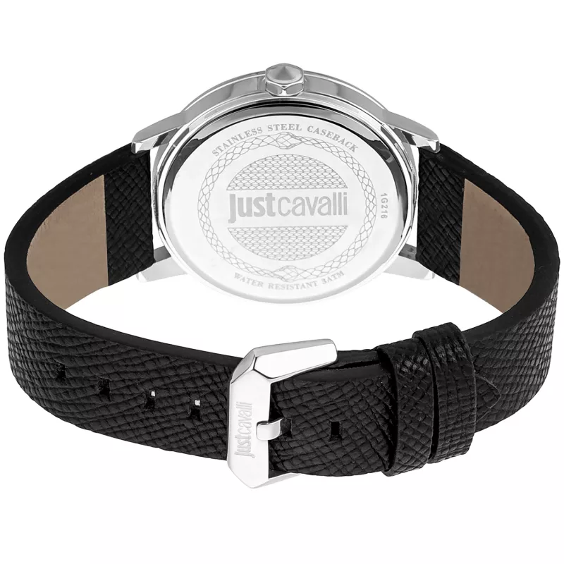 JUST CAVALLI MAN JC1G216L0015 42mm Quadrante Blu Cinturino in Pelle Orologio al Quarzo