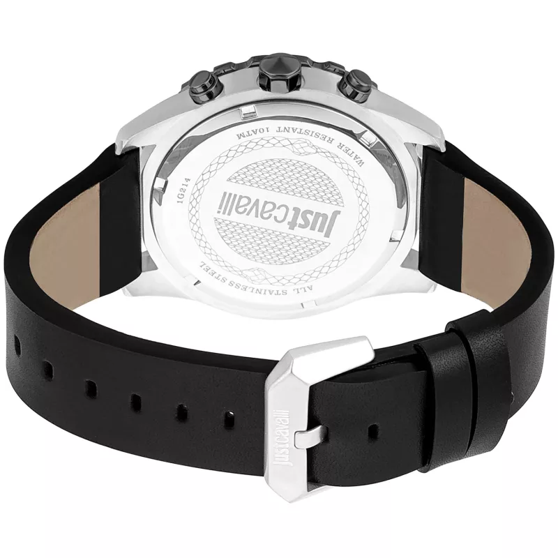 JUST CAVALLI MAN Orologio JC1G214L0035 (45mm) - quadrante nero, cinturino in pelle nera