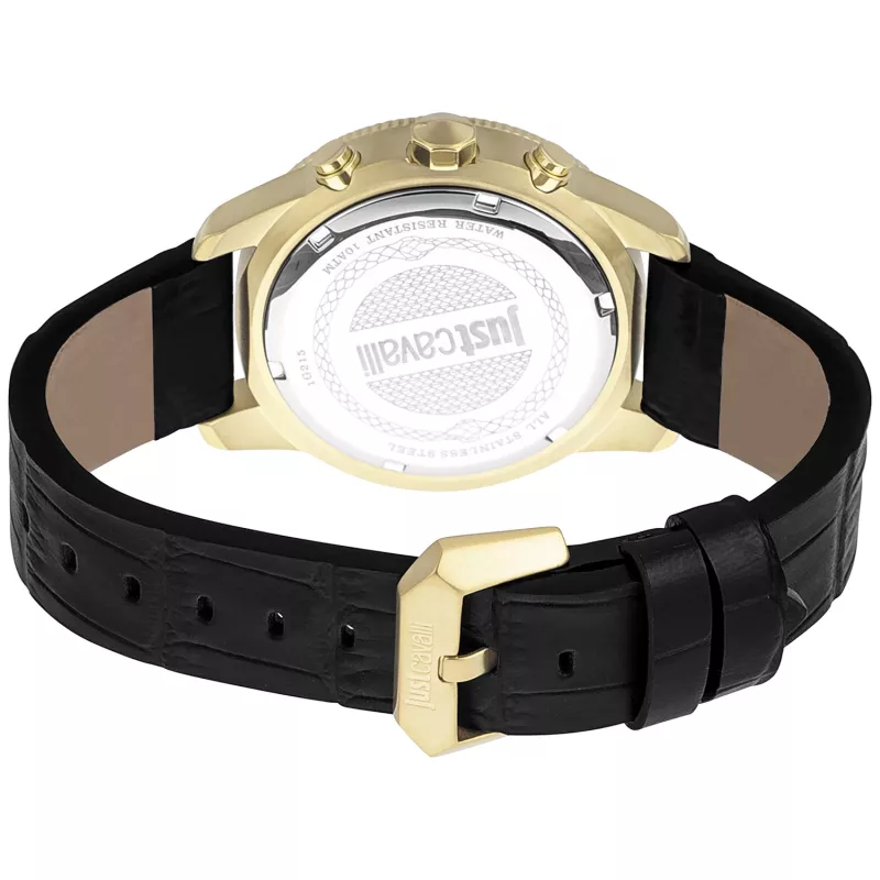 JUST CAVALLI UOMO Orologio JC1G215L0025 (42mm) - Quadrante nero, Cinturino in pelle