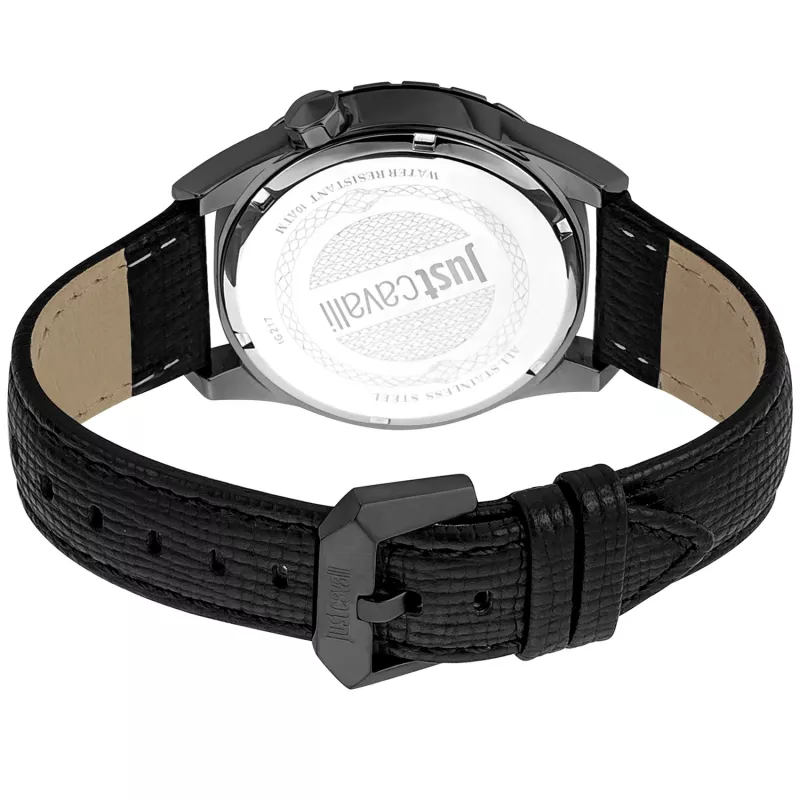 Just Cavalli Orologio da uomo JC1G217L0045 42mm quadrante nero cinturino in pelle