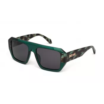 JUST CAVALLI Occhiali da sole rettangolari unisex SJC101V5507LG Havana acetato marrone lenti sfumate 55/18/145 mm