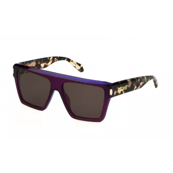 JUST CAVALLI Occhiali da sole unisex SJC032-5709FE marrone Havana montatura in acetato geometrica lenti marroni sfumate 57/15/145 mm