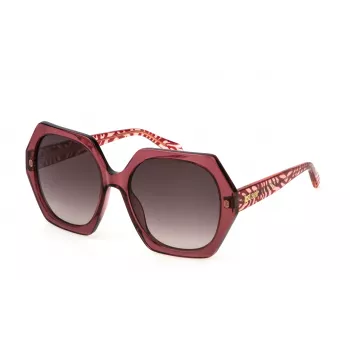 Occhiali da sole da donna JUST CAVALLI SJC087V5601CK - montatura in acetato nero, lenti in policarbonato grigie, 56/17/140 mm