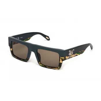 JUST CAVALLI Occhiali da sole donna SJC103V5307RR montatura in acetato nera, forma squadrata, lenti grigie sfumate, 53 mm