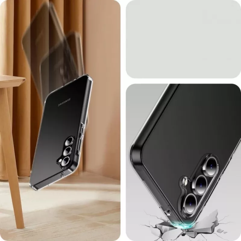 JUST MUST JM Cover posteriore trasparente in TPU antibatterico per Samsung Galaxy A35 5G