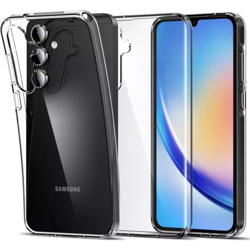 JUST MUST JM Cover posteriore trasparente in TPU antibatterico per Samsung Galaxy A35 5G