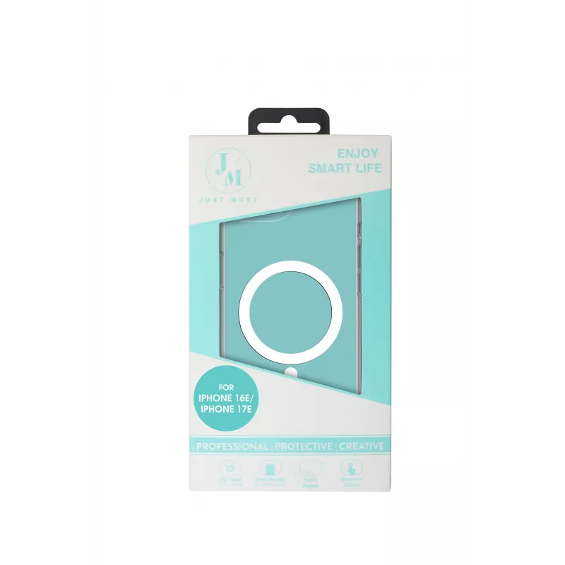 JUST MUST JM Crystal compatibile MagSafe per iPhone 16e/17e trasparente
