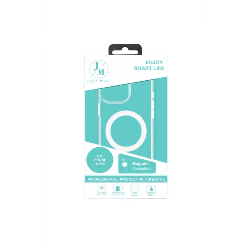 JUST MUST JM MAGSAFE CRYSTAL I per iPhone 16 Pro Clear