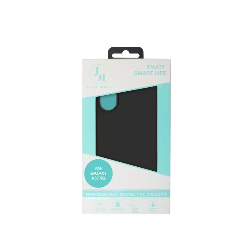 JUST MUST JM Regular Defense custodia in silicone per Galaxy A37, nero