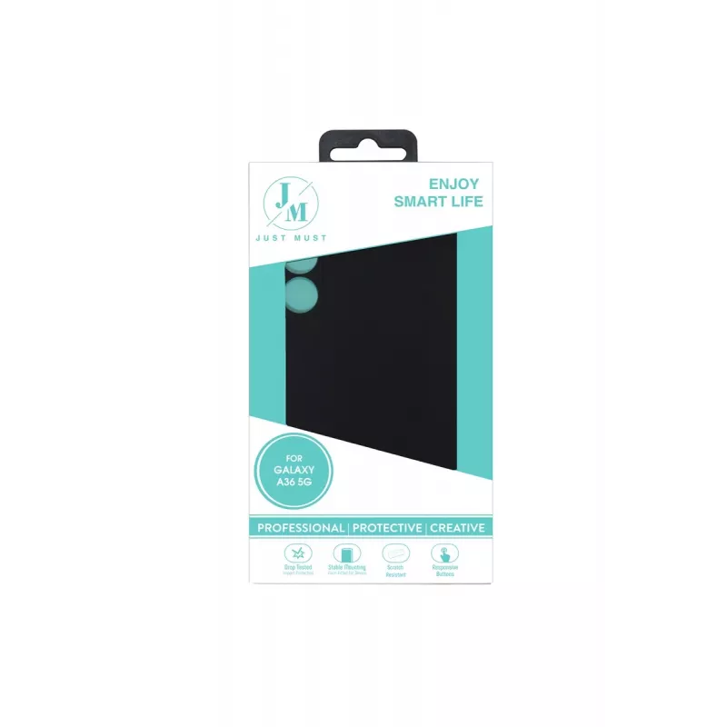 JUST MUST JM REGULAR DEFENSE SILICONE per Galaxy A36, nero