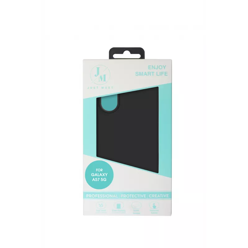 JUST MUST JM REGULAR DEFENSE SILICONE per Galaxy A57, nero