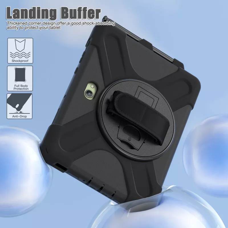 JUST MUST JM Rugged Case Grip per Samsung Galaxy Tab Active Pro/Active4 Pro/Active5 Pro con cinturino nero